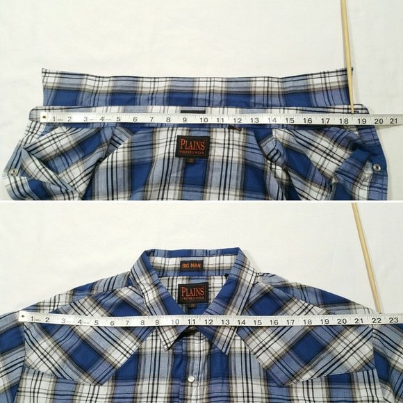 PLAINS WESTERN WEAR Shirt Pearl Snaps 4277E1M - Picture 5 of 9